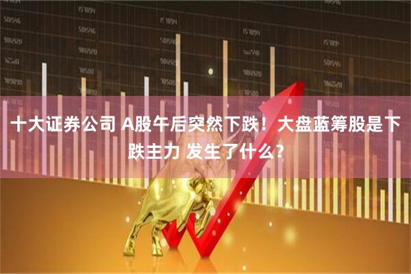 十大证券公司 A股午后突然下跌！大盘蓝筹股是下跌主力 发生了什么？