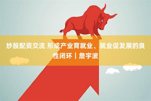炒股配资交流 形成产业育就业、就业促发展的良性闭环｜詹宇波